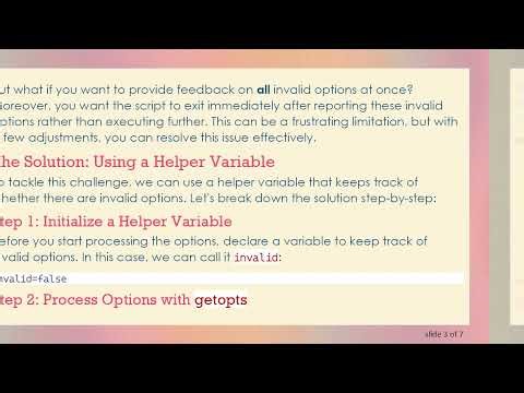 How to Handle Invalid Options with getopts in Shell Scripts