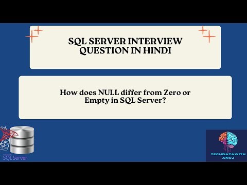 How does NULL differ from Zero or Empty in SQL Server? | Difference with Examples | SQL Tutorial