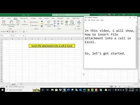 Insert file attachment into a cell in Excel