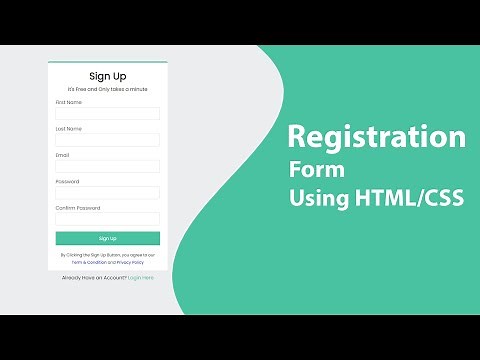 Create a Registration Form Using HTML and CSS