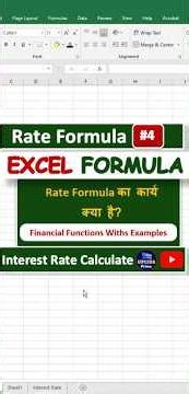 Excel Financial Functions – RATE Formula Explained | Excel Formulas & Functions #4