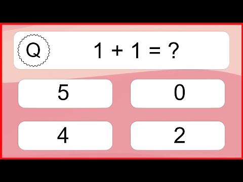 20 Addition Quiz Exercises for Kids