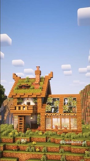 Minecraft: How to Build a Cosy Cottage with Greenhouse | Tutorial #minecraft