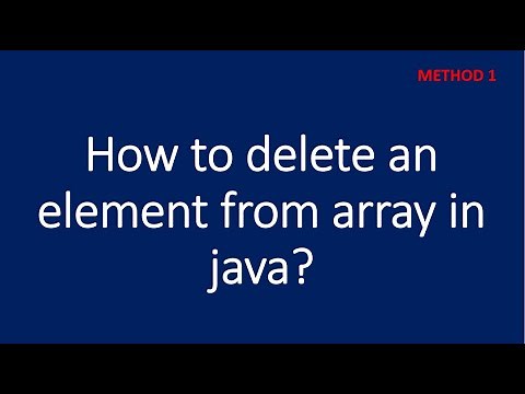 How to delete element from array in java