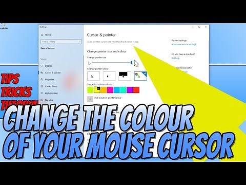 How To Change The Colour Of Your Mouse Cursor In Windows 10 Tutorial