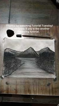 Drawing tutorial of a landscape