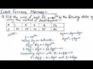 Curve Fitting Least Square Method | Curve Fitting Exponential