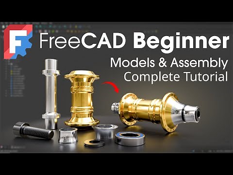FreeCAD 1.0 - Complete Beginner 3D Models and Assembly Tutorial - Bike Hub