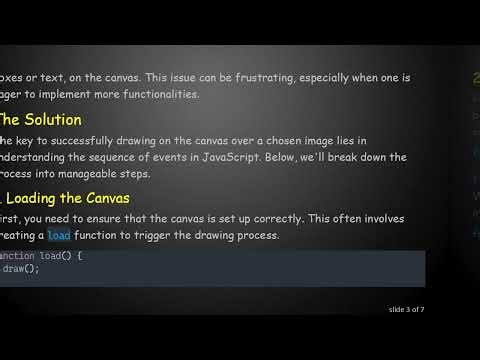 Mastering JavaScript Canvas: Drawing Over Images with Ease
