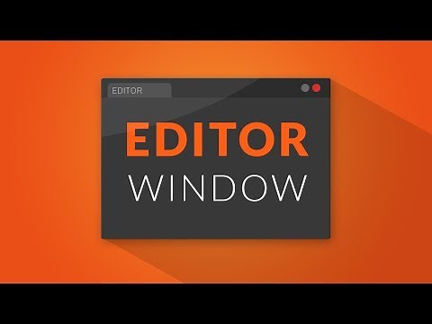 How to make an EDITOR WINDOW in Unity