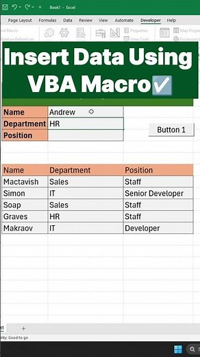 Excel VBA Macros: Data Entry Made Easy with These Tips and Tricks #viral #excel #viralvideo #video