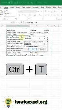 How to create a table in Microsoft Excel