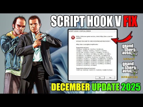 Fix Script Hook V Error For GTA 5 | Script Hook V Error Fix | Fix Script Hook V Critical Error 2025