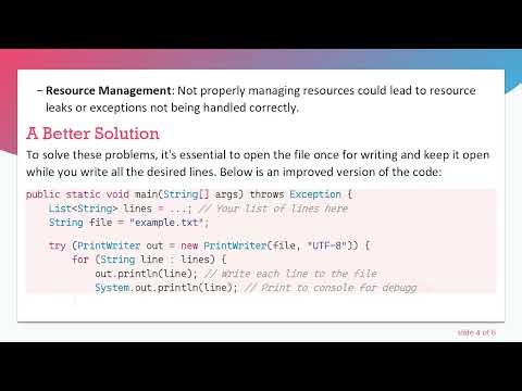 Efficiently Write Multiple Lines to a File in Java: Solutions to Common Pitfalls