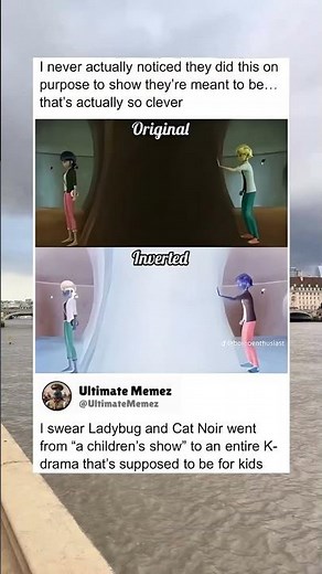 Miraculous Ladybug Inverted = Instant K-Drama Vibes 😭 #AnimationSecrets #MindBlown