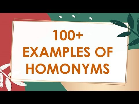 100+ Examples of Homonyms || English Grammar | #education #english #englishlearning #englishgrammar