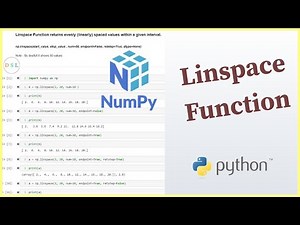 Python Numpy Tutorial - 6 ... Linspace Function || np.linspace( )
