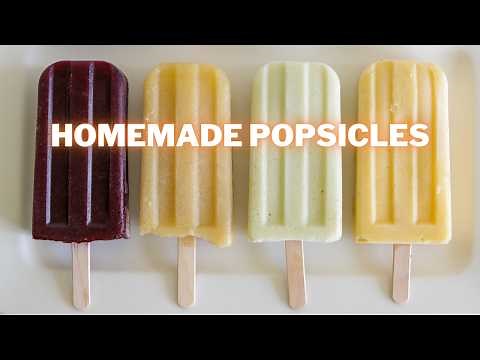 Healthy Homemade Popsicles | Homemade Ice Pops | 4 easy Recipes