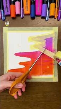 Relax and watch this magical drawing ✨🎨 #oilpastel #gradient #tutorial #easymethod #foryou