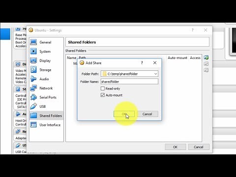 VirtualBox Tutorial 10 - Create Shared Folder between Windows Host and Ubuntu Guest OS