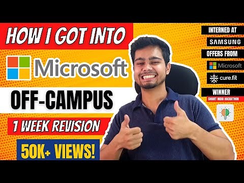 How I Got Into Microsoft OFF-Campus? | Software Engineer | 1 week Revision Strategy | Nishant Chahar