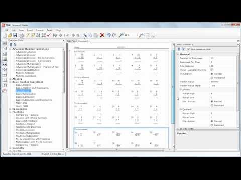 Math Resource Studio 4: Basic Math Worksheet