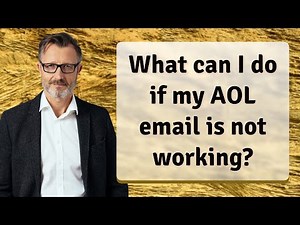 What can I do if my AOL email is not working?