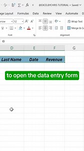 Data entry form in Excel In this tutorial you’ll learn how to enter data in Excel using a data entry form #excel #spreadsheets #exceltips #exceltricks #workhacks #accounting #corporate | LEARN MORE