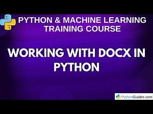 Work with Docx in Python | Python Tutorial | 2025