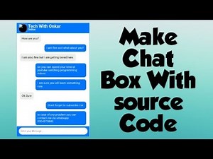 How to design a chat box in html and css||Make your own chat window in html and css||tech with onkar