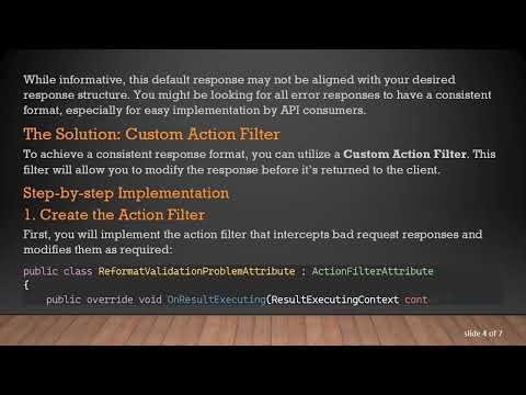 Custom Error Responses for Incorrect JSON in Dotnet Core Web API