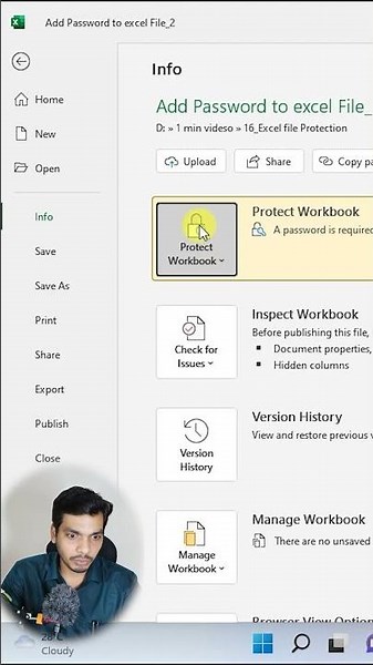 The Easiest Way to Lock an Excel File with a Password #excelguide #excelsolutions #productivityhacks