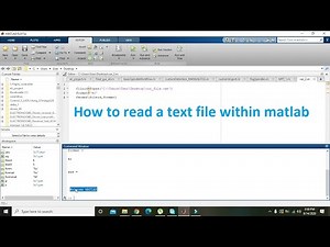 how to read text file in matlab | how to read a .txt file in matlab
