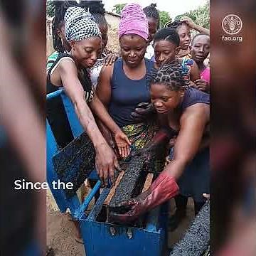 Grass charcoal production in Ghana