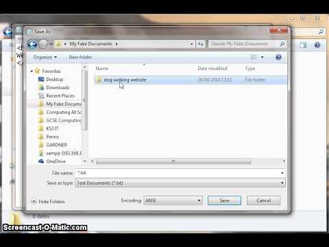 Creating an HTML file in Notepad