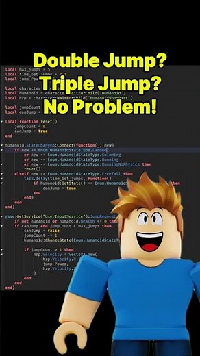 How to Make a Double Jump in Roblox Studio 🦘 | Easy Script Tutorial