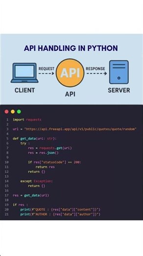 API Handling in Python Simplified 📝🤟 ##python #coding #api