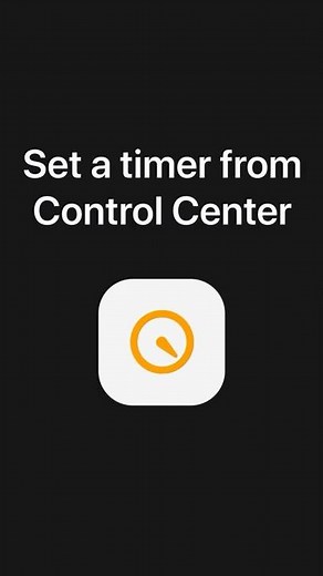 Set a timer from Control Center — Apple Support