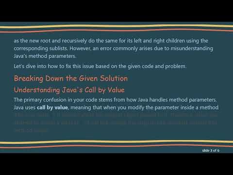 How to Balance a Binary Search Tree in Java: Step-by-Step Guide