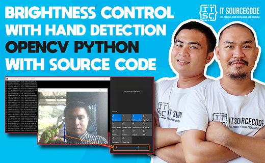 Brightness Control with Hand Detection OpenCV Python Source Code
