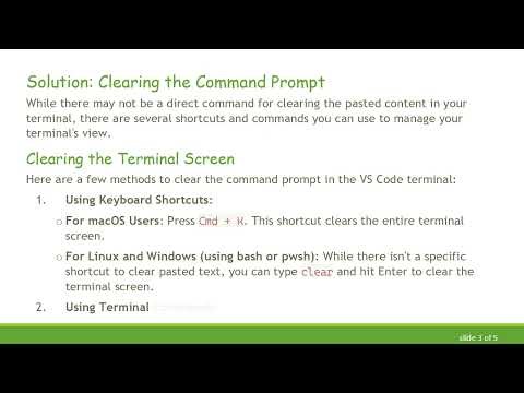 How to Efficiently Clear Your Command Prompt in VSCode Terminal