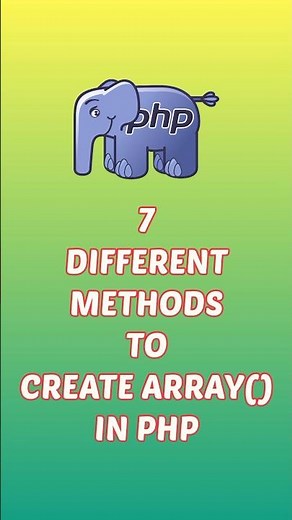 7 ways to create array in php | array in php #php #array #range #codeing