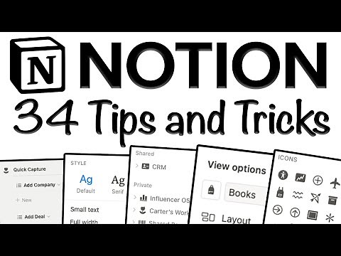 34 Unique Notion Tips and Tricks [Notion Tutorial] ✨💻