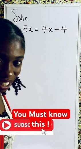 Step-by-step method of solving Linear Equations. #algebra