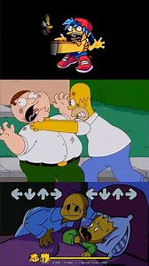 AAAAHHHH Simpson x Peter x BF - Screaming Animation |FNF Simpson Mod #fnf #shortsviral #simpson
