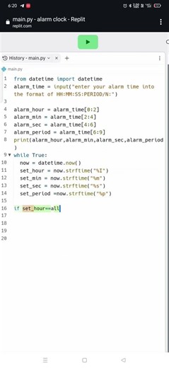Create Alarm Clock in Python. #coding #html #alarm #realcodeguru