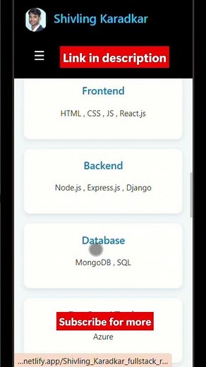 Personal Portfolio Template | HTML, CSS, JS #shorts #reels