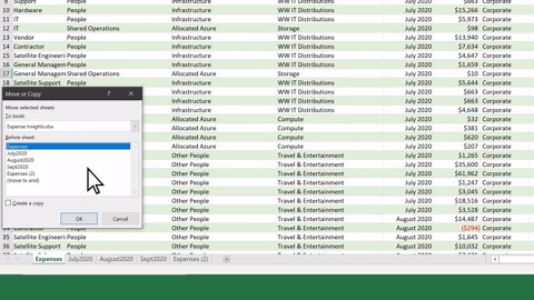 Move or copy worksheets or worksheet data