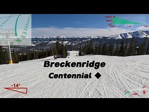 Breckenridge | Centennial Ski Trail | Groomed Black Diamond (with slope angle data)