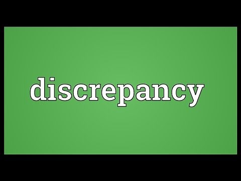 Discrepancy Meaning